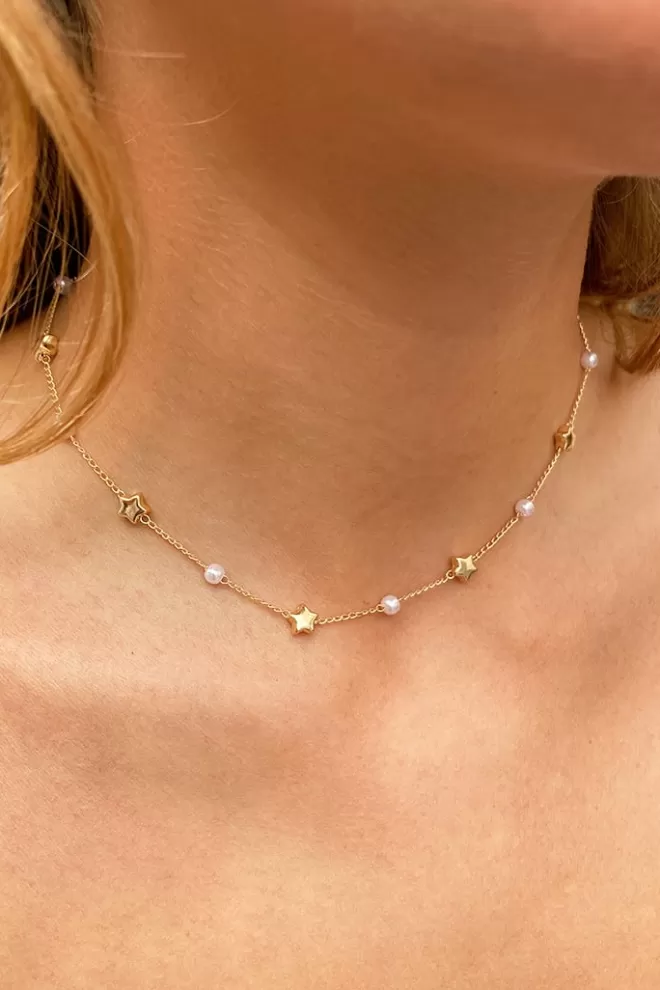 Subdued Collana stelle e perle-Donna Accessori