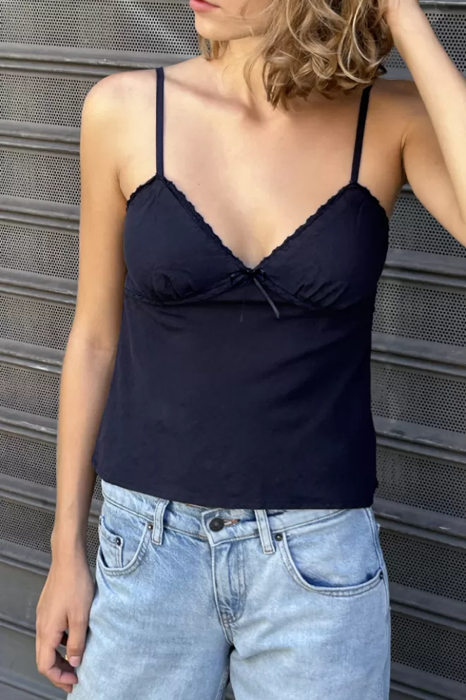 Subdued Tank Top con fiocchetto-Donna Top