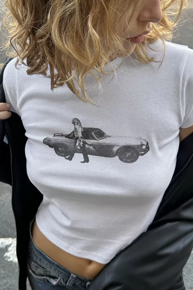 Subdued T-shirt Car girl-Donna Graphics