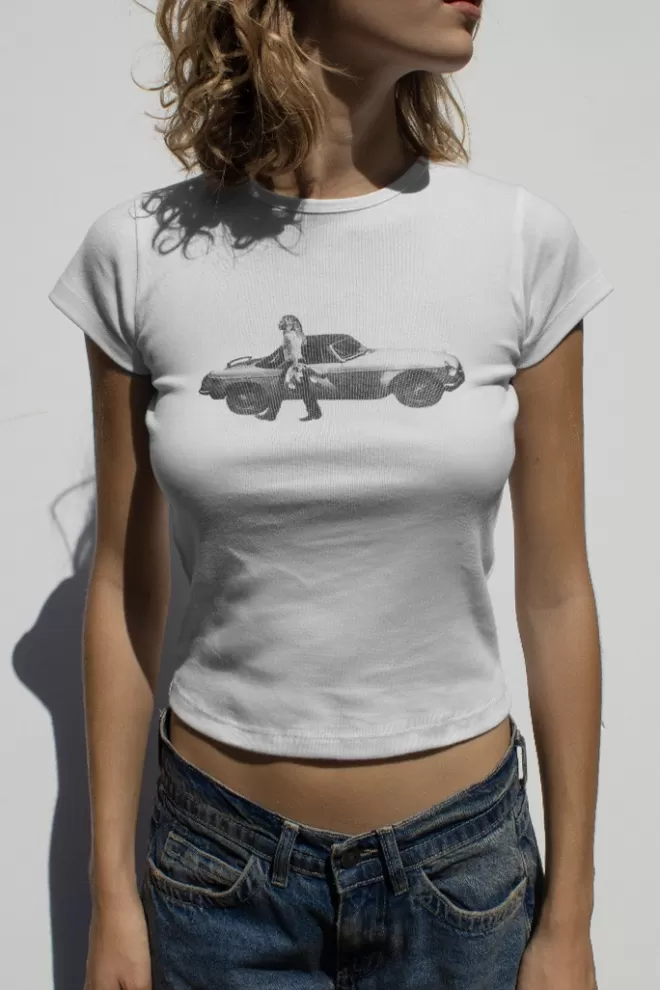 Subdued T-shirt Car girl-Donna Graphics