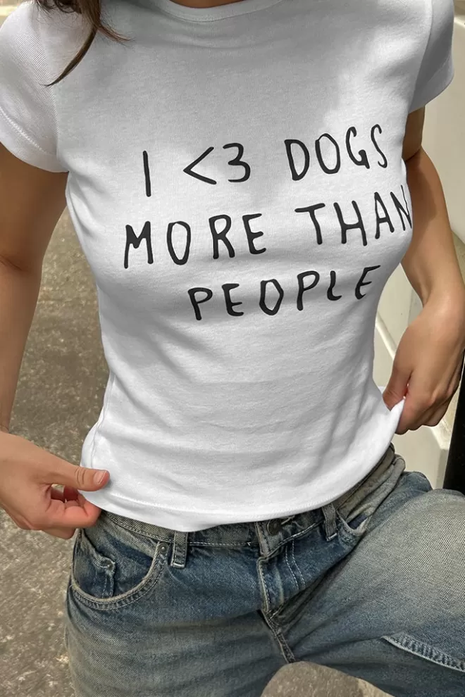 Subdued T-shirt I love dogs-Donna Graphics