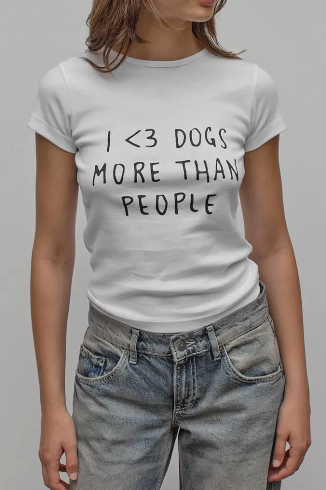 Subdued T-shirt I love dogs-Donna Graphics