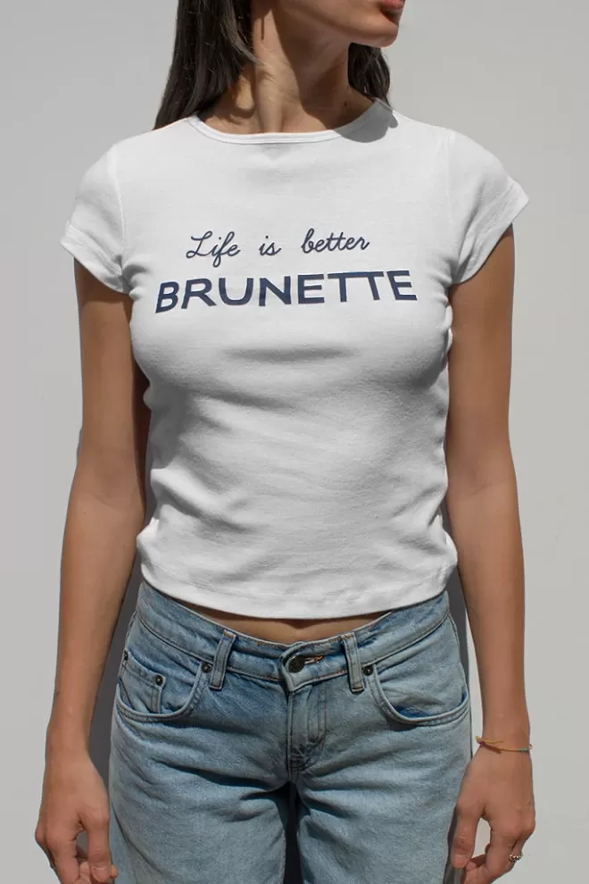 Subdued T-shirt life is better Brunette-Donna Graphics