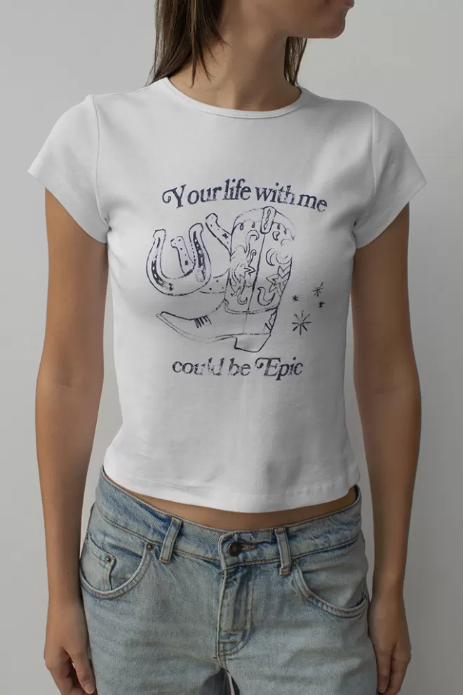 Subdued T-shirt Your life with me-Donna Graphics